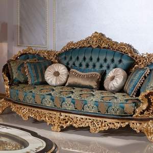 Juego de Sofás Seccionales Tradicionales Langham de Lujo en Oferta, con Mesa de Madera Tallada y Relleno de Esponja, para Salas de Estar de Apartamentos y Hoteles - Product Image 4