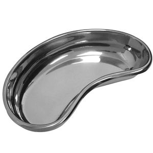 Plateau réniforme manuel en acier inoxydable de 6 pouces avec couvercle pour instruments chirurgicaux hospitaliers et greffe de rein, par Dentavex - Product Image 3