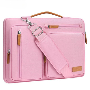<b>Black</b> Polyester Messenger <b>Bag</b> With Zipper Closure And Multiple Pockets For Daily Use Laptop Crossbody <b>Bags</b> - Product Image 2