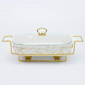 Recipiente para catering de bodas, calentador de alimentos, calentador de comida tipo chafing dish de acero inoxidable dorado, calentador de comida para banquetes, estación de servicio tipo buffet - Product Image 1
