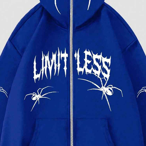 Sudadera con Capucha Oversize de Algodón Grueso para Invierno, Estilo Urbano, con Diseño de Araña, Personalizable, de Alta Calidad, Unisex, Proveedor - Product Image 5