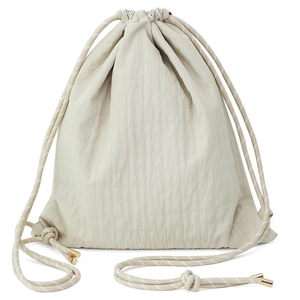 SHAGHAF SPORTS WEAR Custom white Microfiber <b>Drawstring</b> Backpack for Men Women | <b>Waterproof</b> Sports Gym <b>Bag</b> | Lightweight Travel - Product Image 1