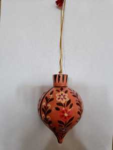 Pink Wood Floral <b>Christmas</b> <b>Tree</b> Ornament Hot Selling Hanging Bauble Indoor Festive Decorative Pendant for Holiday Decor - Product Image 2