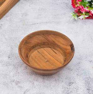 Tazón de Madera Hecho a Mano, Tazón para Servir de Madera Maciza con Acabado Natural para Cocina y Decoración del Hogar - Product Image 5