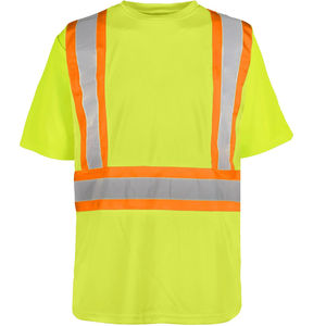 Camiseta de Seguridad de Alta Visibilidad para Hombre, Ropa de Trabajo, Camiseta de Alta Visibilidad para Trabajador de la Construcción con Mangas Largas Reflectantes - Product Image 1