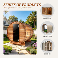 Operator Sauna Village Grade: Sauna Tong Kayu Solid Asli untuk Resor Kesehatan Eropa |   CE ETL |   Pasokan Total Proyek
