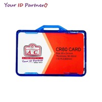 Azul RFID Bloqueo Nombre Titular de la tarjeta de plástico