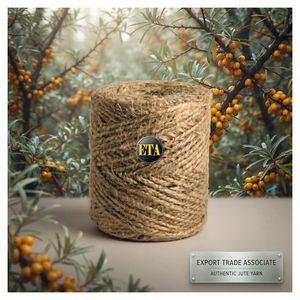 เชือกป่านคุณภาพดี น้ำหนัก 63 ปอนด์ แบบ 1ply ผลิตจากเส้นใยปอกระเจา เป็นมิตรต่อสิ่งแวดล้อม เหมาะสำหรับการค้าส่งออก ผลิตในบังกลาเทศ - Product Image 1