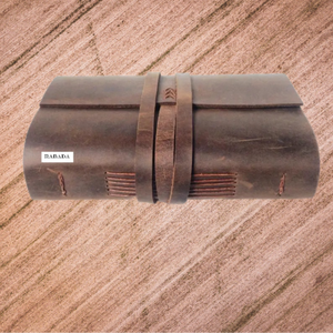 Buffalo Leather Bound Journal Drawing Travel Classic Vintage Look Journal With Handmade Cotton <b>White</b> Rug Paper Wood Free Papers - Product Image 2