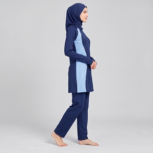 Ensemble Burkini 3 Pièces Modeste Grande Taille de Marque avec Imprimé Frontal, Séchage Rapide, Imperméable et Anti-Plis - Product Image 4