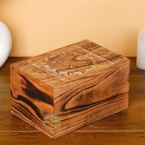 Wholesale Wooden Cremation Urn Manufacturer Elegant Wooden Urn for Human Cremation Ashes Decorative Wooden Funeral Urn - Product Image 6