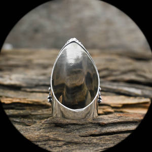 Handmade Amber Gemstone <b>Ring</b> Natural Baltic Amber Jewelry Vintage Style <b>Statement</b> <b>Ring</b> Artisan Silver <b>Ring</b> Gift for Her - Product Image 4