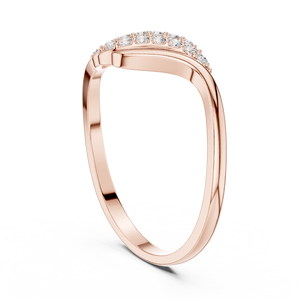 Anillo de oro amarillo macizo de 14k para mujer con diamante de corte redondo minimalista en forma de hoja natural, ideal para regalo de compromiso, aniversario o boda. - Product Image 6