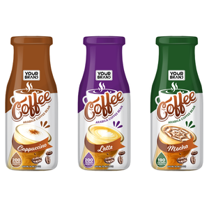 กาแฟผสม OEM ODM แบรนด์ส่วนตัว บรรจุขวดแก้ว 280 มล. รสครีม กาแฟอาราบิก้าพร้อมดื่ม ขายส่งจากเวียดนาม - Product Image 1