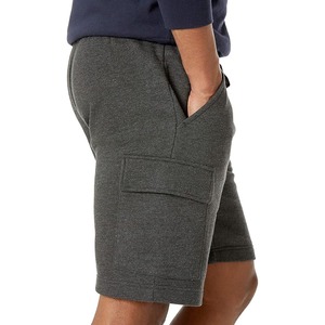 Men's Cotton Heavyweight Fleece Solid Cargo <b>Shorts</b> Breathable Waterproof Anti-Wrinkle Casual <b>Sweatpants</b> with Warm Pockets - Product Image 3