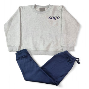 Unisex Tracksuit Set Gray Crew Neck <b>Sweatshirt</b> Joggers Full Sleeve Letter <b>Print</b> Cotton Autumn Casual Wear Regular Fit 2027 - Product Image 4