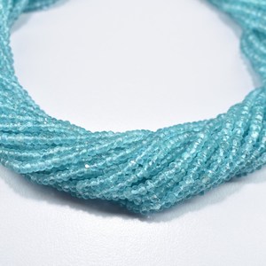 Cuentas facetadas de apatita natural Sky Apatite, cuentas de apatita de 3 mm para la fabricación de joyas, venta al por mayor, hilo de cuentas de 13 pulgadas - Product Image 3