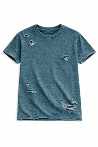 T-shirt personnalisé vintage délavé, couleur turquoise, en coton, unisexe, coupe oversize, streetwear, vierge, OEM, vente en gros - Product Image 3