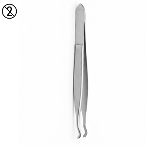 Pinces de fixation Lester de haute qualité 1x2 dents, à usage unique, jetables, pour microchirurgie ophtalmique, en acier inoxydable - Product Image 4