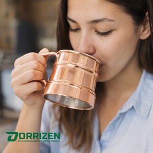 Taza Moscow Mule Personalizada de Primera Calidad, Taza de Cobre Hecha a Mano, Vaso de Cobre para Bebidas, Taza de Cobre para Cócteles para Bar, Hogar y Cocina - Product Image 4