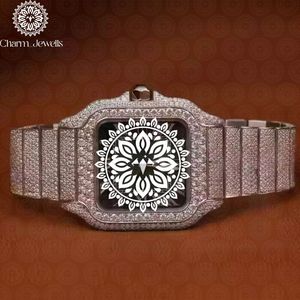Reloj de Lujo para Hombre Charm_Jewells, de Acero Inoxidable, Caja Cuadrada de 40 mm, Esfera Analógica, Cristal de Zafiro, Botón de Empuje, Mecanismo Oculto - Product Image 1