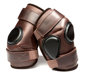 Rodilleras de Cuero Vacuno Marrón 100% de Alta Calidad para Equitación y Polo, con Logotipo Personalizado, Par para Adultos - Product Image 3