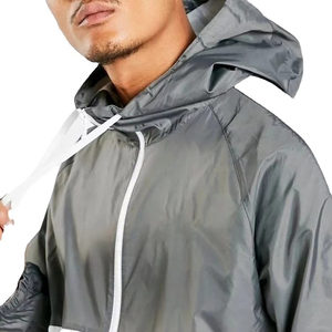 Conjunto Deportivo Personalizado para Hombre, Chaqueta Cortavientos de Nailon de Color Sólido, Traje Deportivo con Cierre Completo para Adultos - Product Image 6