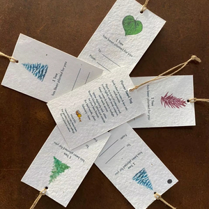 Eco-Friendly <b>Paper</b> Gift Tags <b>Biodegradable</b> Plantable Wedding & Event Tags with Twine Event giveaways & Promotions Shopping Tags - Product Image 1