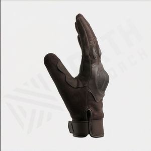 Gants de moto en cuir personnalisés à demi-doigts pour l'été, protection des articulations, accessoires de sécurité haute performance - Product Image 3
