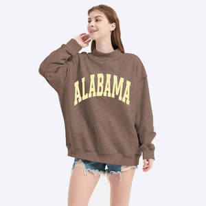เสื้อสเวตเชิ้ตคอกลมโอเวอร์ไซส์ Alabama ผ้าฝ้ายเฟรนช์เทอร์รี่ แบบสวมใส่ได้ทั้งชายและหญิง เหมาะสำหรับใส่ลำลองในฤดูใบไม้ร่วง - Product Image 6