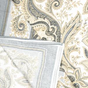 Mantel Rectangular de Algodón 100% Gris con Estampado Floral Hecho a Mano por HappyKraft, de la India (Rajasthan), Ecológico para Uso Doméstico - Product Image 5