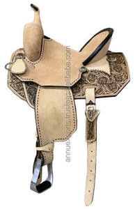 Sillín de equitación occidental portátil de alta calidad, precio al por mayor para compañero de jinete ecuestre de doma occidental - Product Image 2