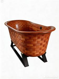 Hot Sale 100% Original New Design Powder Coat Iron Support Base Modern Classic Indoors Outdoors Single Wooden Parquetted Bathtub - Product Image 6