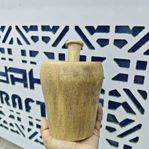 Mortier en bois de qualité supérieure et pilon à épices, presse-ail et hachoir à légumes pour gingembre et épices, utilisation durable - Product Image 6