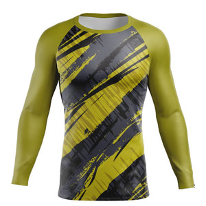 Custom Best Quality Sublimated Mma Rash Guard Long Sleeve <b>Compression</b> <b>Shirt</b> For Men Slim Fit Gym Training Top Wholesale - Product Image 3