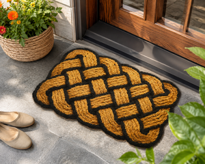 Kokos KnotWeave Premium Handwoven Coir Door Mat | Natural Coconut Fiber Decorative Entrance Welcome Mat Lovers Knot Mat - Product Image 2