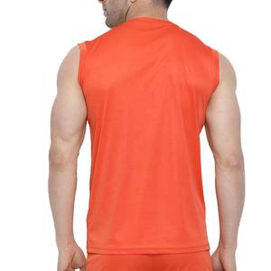 Camiseta sin Mangas Ajustada para Hombre, de Alta Calidad, Transpirable, de Secado Rápido, para Fitness, con Logotipo Personalizado, Tejida, Informal, para Gimnasio, OEM - Product Image 3