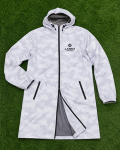 Custom White <b>Camo</b> Long Hooded Waterproof Rain <b>Jacket</b> Windproof Breathable Outdoor Raincoat for <b>Men</b> Women Hiking Fishing Camping - Product Image 6