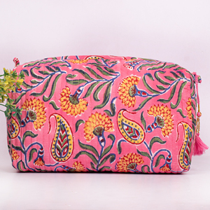 Sac de maquillage portable en coton lavable écologique, unisexe, réutilisable, léger, multifonctionnel, pochette de voyage, sac cosmétique à fermeture éclair - Product Image 3