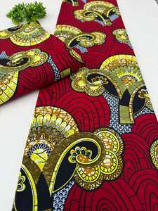 Tissu pagne africain authentique du Ghana en wax et Ankara 100 % coton pour vêtements de filles, artisanat, sacs et motifs batik - Product Image 6