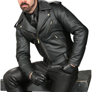 Gants de moto en cuir pour hommes CHP, gants de conduite en cuir véritable de qualité supérieure, imperméables, pour toutes les saisons - Product Image 6