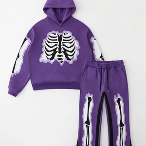 Conjunto deportivo con capucha Glory Custom, con bordado y estampado, hecho de felpa 100% algodón transpirable, diseñado para unisex. - Product Image 2