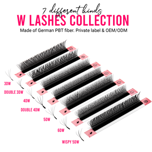 Charmlash Fournitures de cils en gros Extensions de cils 6D en forme de W Application facile Noir intense Tissées à la main C CC D - Product Image 2