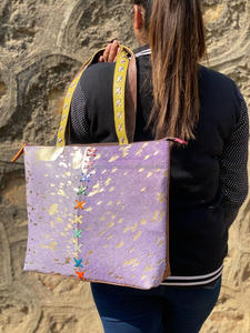 Meilleure vente véritable imprimé Animal en cuir de vachette femmes sacs fourre-tout haute qualité Style Vintage grande capacité Cowgirl sacs à bandoulière - Product Image 4