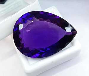 Piedra Preciosa Natural Certificada de Amatista con Corte en Pera, de Alta Calidad, para la Elaboración de Colgantes - Product Image 5
