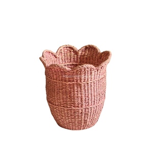 ตะกร้าเก็บของสีชมพูภาชนะเก็บของสำหรับตกแต่งบ้าน - Product Image 1