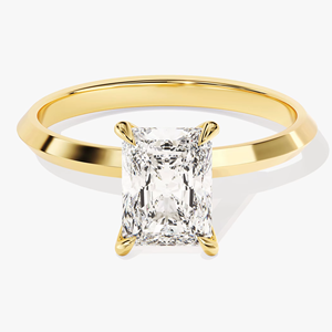 Emerald Cut <b>Diamond</b> <b>Ring</b> In Yellow Gold Classic Women's Engagement Jewelry - Product Image 1
