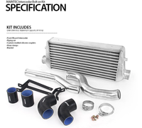 Kit Intercooler Aluminium Performa Tinggi MAINTEC untuk SSANGYONG Actyon Sports 2.0t Diesel (2012-2018) Ketebalan 1.5MM Bolt-on 1
