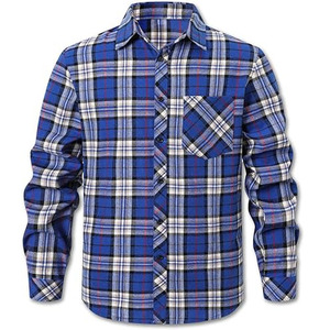 Chemise en flanelle pour homme de qualité supérieure, style automne, dernière tendance, très vendue, légère, écologique, respirante, en coton et laine, décontractée - Product Image 1