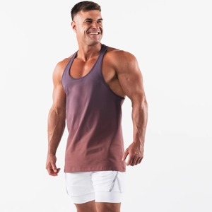 Camiseta sin Mangas para Hombre, Tejida y Transpirable, de Color Sólido, Estilo Vintage, Poliéster/Algodón, Ropa Deportiva, Servicio OEM Personalizable - Product Image 1